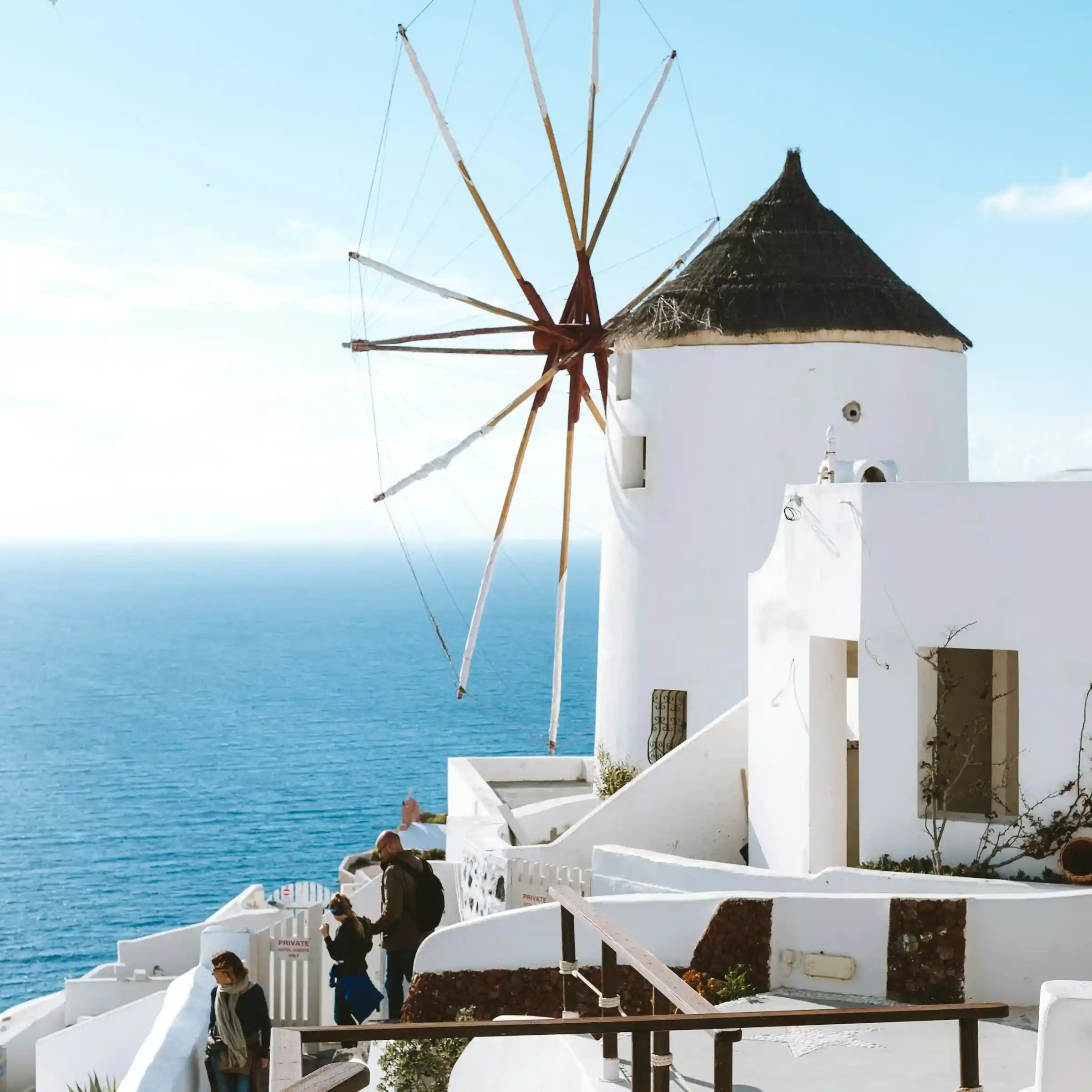Maisons blanches à Santorin