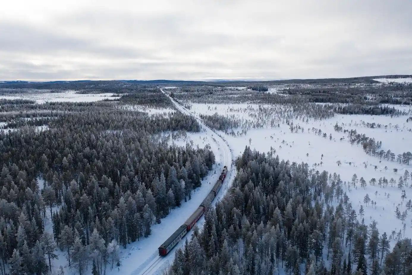 Train polaire vers Gällivare